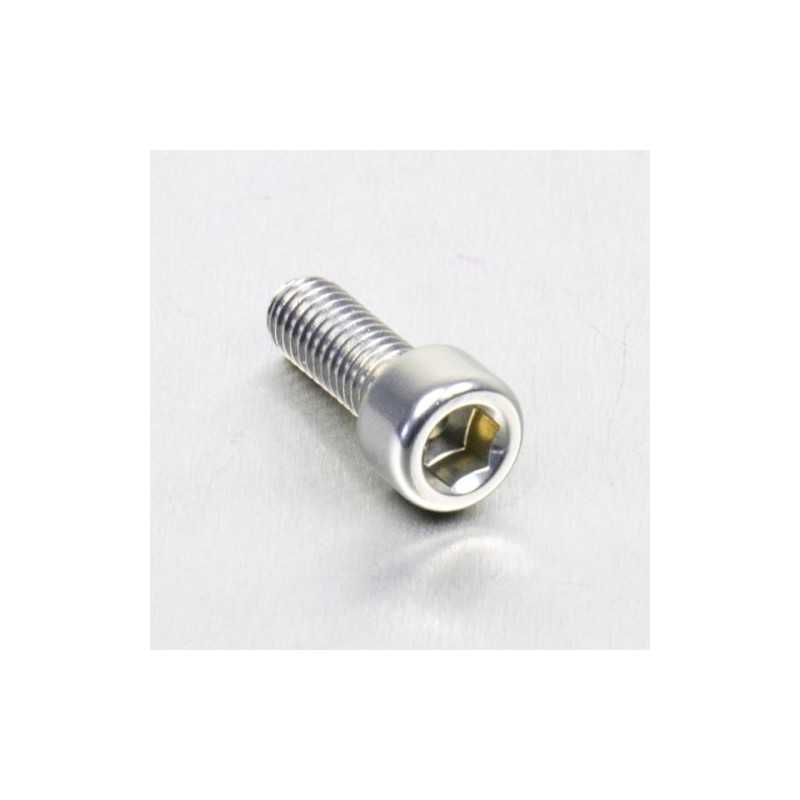 Cylindrical head aluminum screw  M6 x (1.00mm) x 16mm plata LPB61