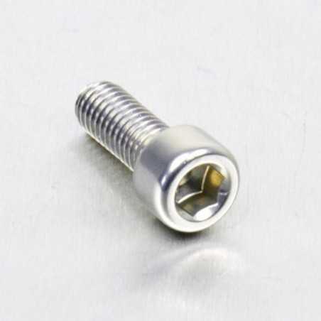Cylindrical head aluminum screw  M6 x (1.00mm) x 16mm plata LPB61