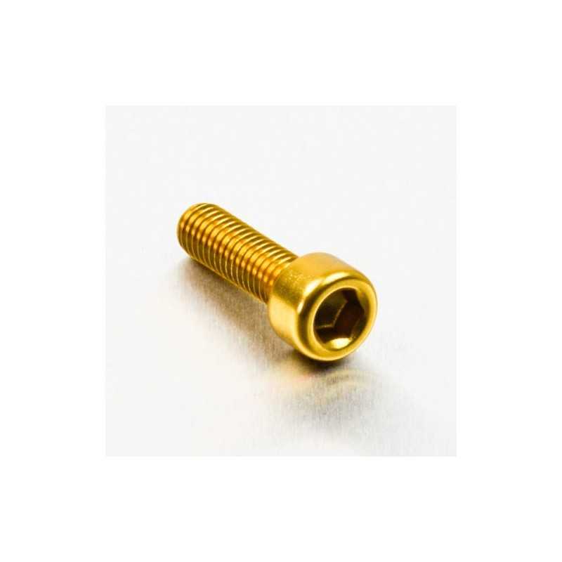 Cylindrical head aluminum screw  M6 x (1.00mm) x 20mm oro LPB620G