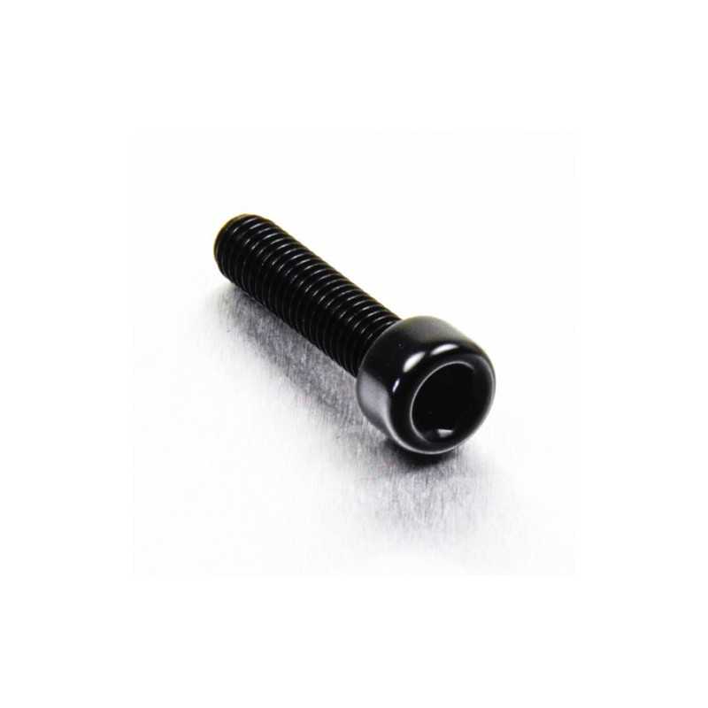 Cylindrical head aluminum screw  M6 x (1.00mm) x 25mm negro LPB62