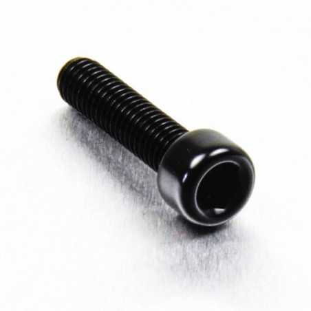 Cylindrical head aluminum screw  M6 x (1.00mm) x 25mm negro LPB62