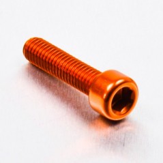 Cylindrical head aluminum screw  M6 x (1.00mm) x 25mm naranja LPB