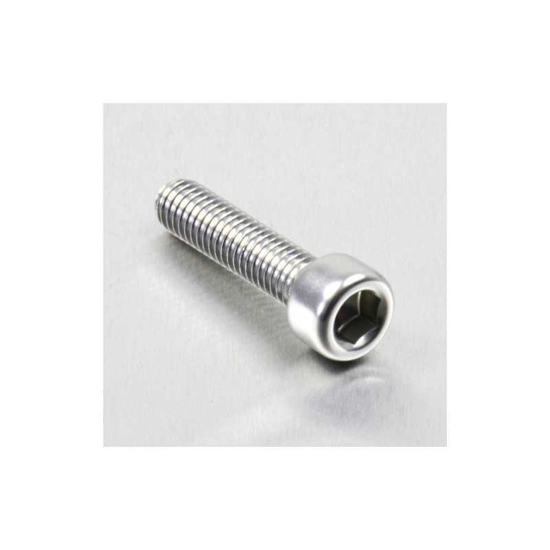 Cylindrical head aluminum screw  M6 x (1.00mm) x 25mm plata LPB62