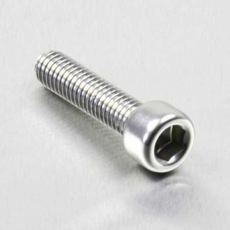 Cylindrical head aluminum screw  M6 x (1.00mm) x 25mm plata LPB62