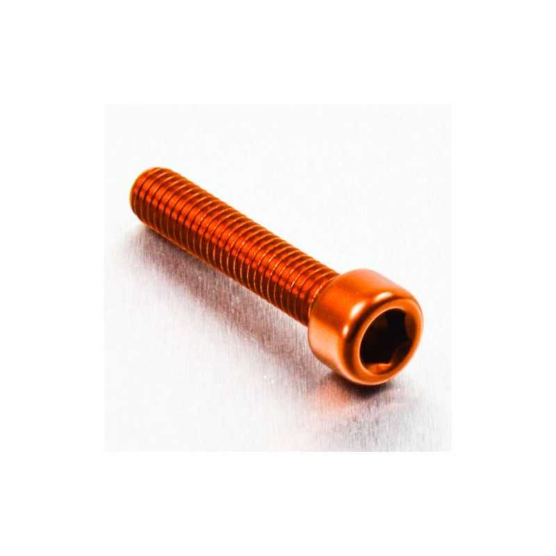 Cylindrical head aluminum screw  M6 x (1.00mm) x 30mm naranja LPB