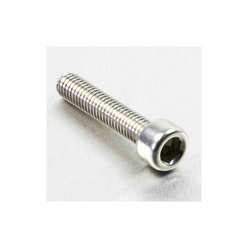Cylindrical head aluminum screw  M6 x (1.00mm) x 30mm plata LPB63