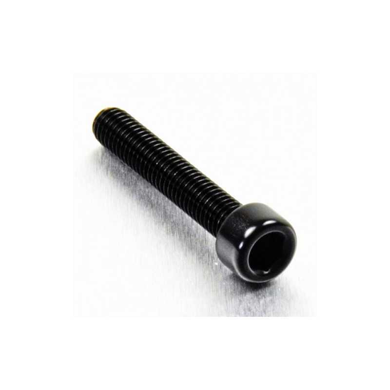 Cylindrical head aluminum screw  M6 x (1.00mm) x 35mm negro LPB63