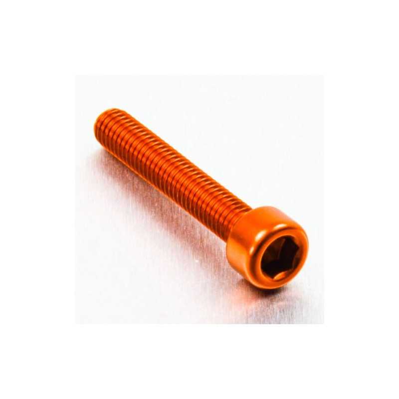 Cylindrical head aluminum screw  M6 x (1.00mm) x 35mm naranja LPB