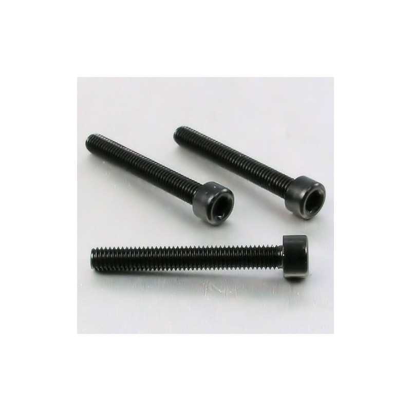 Cylindrical head aluminum screw  M6 x (1.00mm) x 45mm negro LPB64