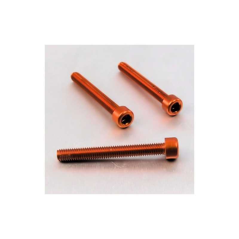 Cylindrical head aluminum screw  M6 x (1.00mm) x 50mm naranja LPB