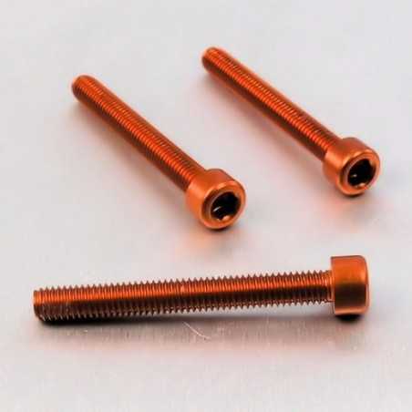 Cylindrical head aluminum screw  M6 x (1.00mm) x 50mm naranja LPB