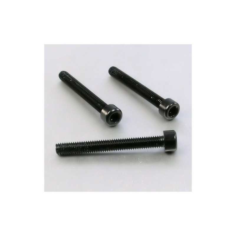 Cylindrical head aluminum screw  M6 x (1.00mm) x 50mm negro LPB65