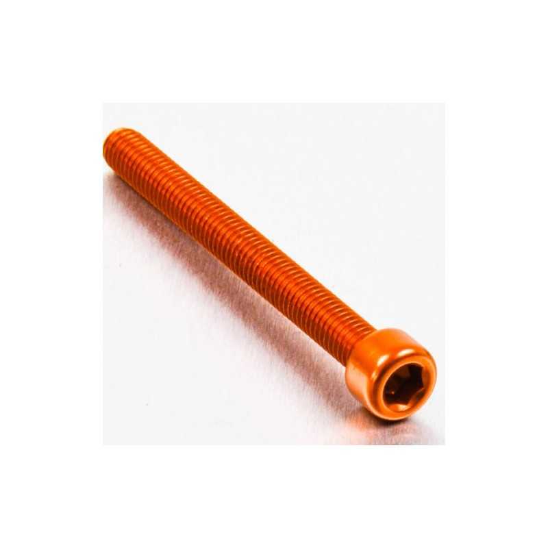 Cylindrical head aluminum screw  M6 x (1.00mm) x 65mm naranja LPB