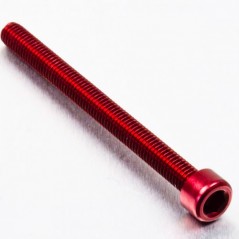 Cylindrical head aluminum screw  M6 x (1.00mm) x 70mm rojo LPB670