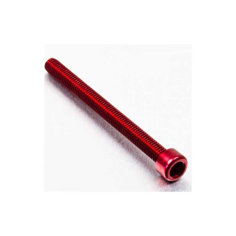 Cylindrical head aluminum screw  M6 x (1.00mm) x 70mm rojo LPB670