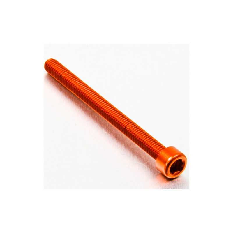 Cylindrical head aluminum screw  M6 x (1.00mm) x 80mm naranja LPB