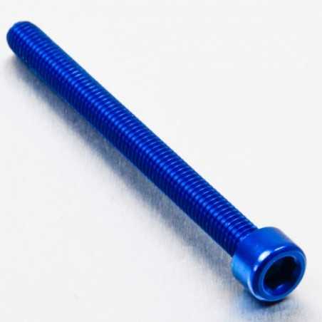 Cylindrical head aluminum screw  M6 x (1.00mm) x 80mm azul LPB680