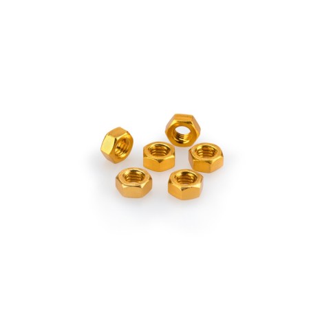 pack de 6 tuercas de aluminio m6 para tornillería en anodizado
