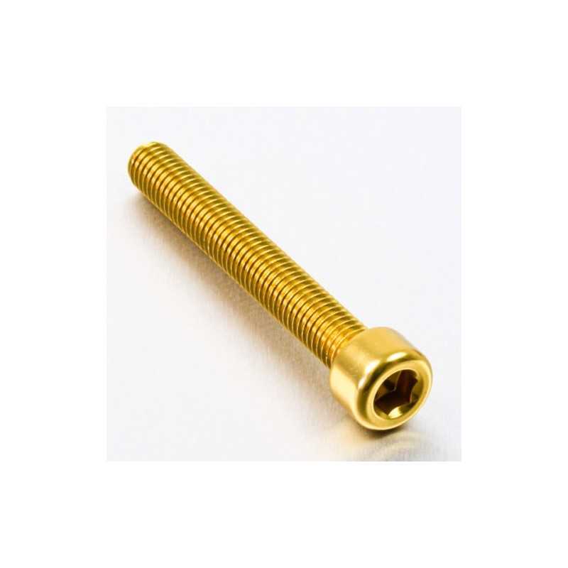 Cylindrical head aluminum screw  M8 x (1.25mm) x 60mm oro LPB860G