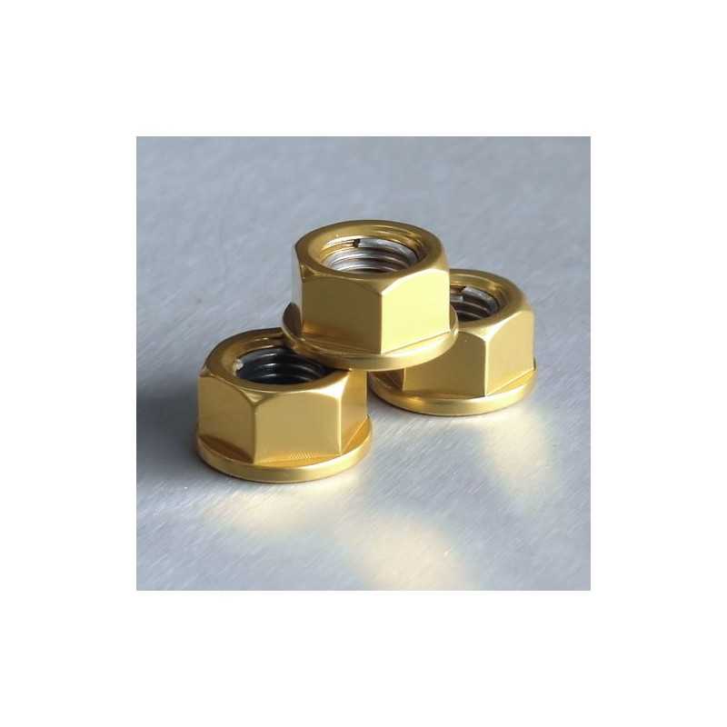 Aluminum nut  10mm oro LSPN10G