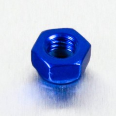 Self-locking aluminum nut  M5 azul LNYN5B
