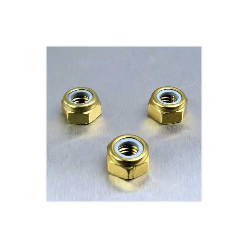 Self-locking aluminum nut  M6 oro LNYN6G