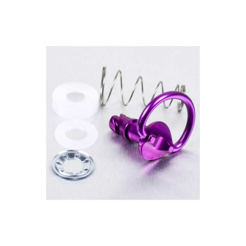 1/4 turn aluminum quick screw  17mm violeta LQRCLIP17P