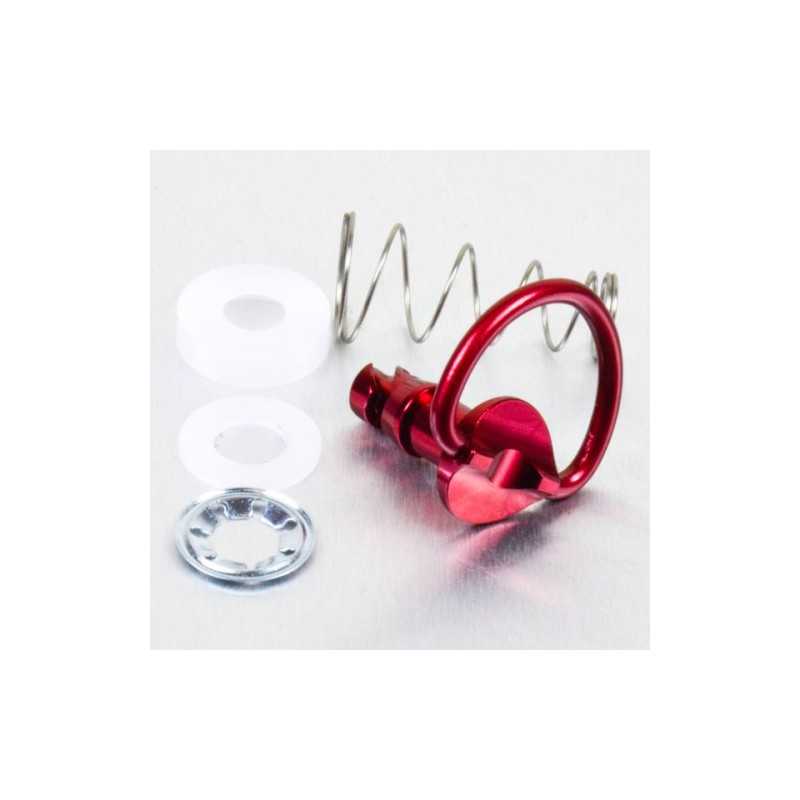 1/4 turn aluminum quick screw  17mm rojo LQRCLIP17R