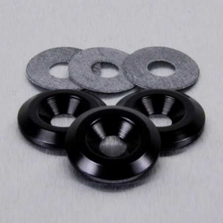 Countersunk aluminum washer  M6 negro LWAC6-22BK