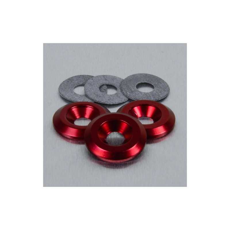 PRO-BOLT Arandela de aluminio avellanada M6 rojo LWAC6-22R 50164