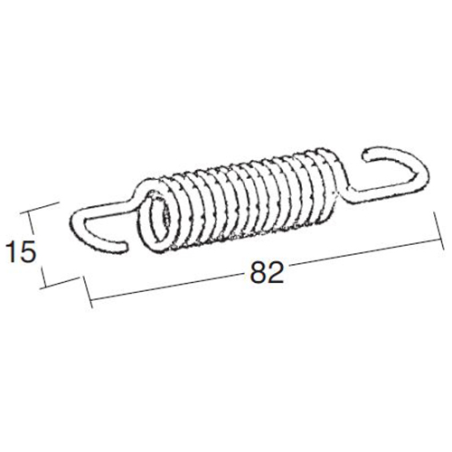 muelle para caballete central para chasis rectangular 34/40 mm-22/25 mm l: 250 mm
