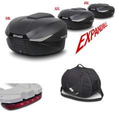 SHAD Maleta baul trasero moto + bolsa interna luz de freno regalo SH58 SH58BOLU1