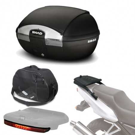 SHAD Kit fijacion y maleta baul trasero + bolsa interna luz de freno regalo SH45 SH45BOLUHE221