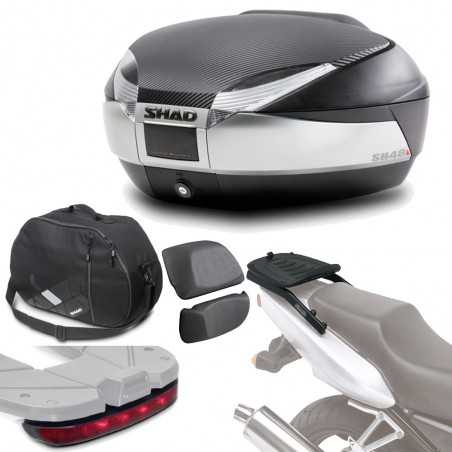 SHAD Kit fijacion y maleta baul trasero + respaldo bolsa interna luz de freno regalo SH48 SH48BORELUHE161
