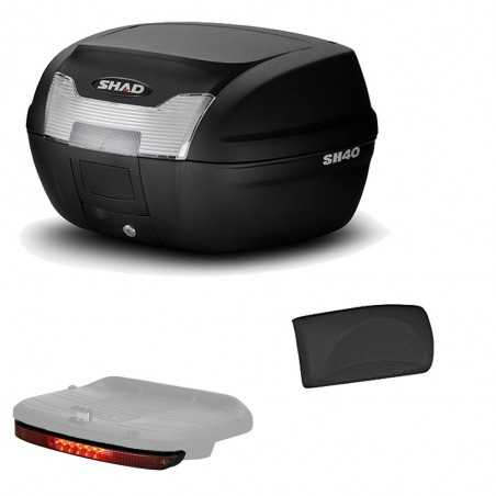 SHAD Maleta baul trasero moto + respaldo luz de freno regalo SH40 SH40LUZRES1