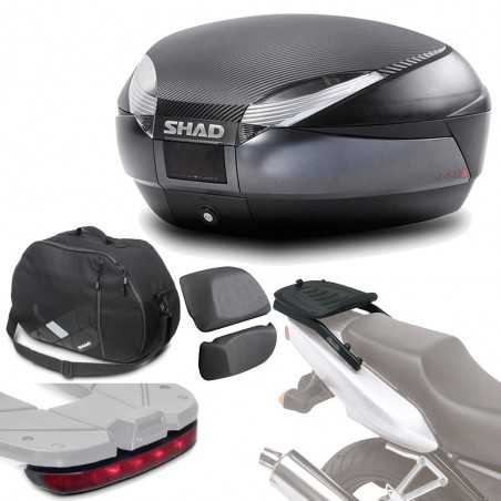 SHAD Kit fijacion y maleta baul trasero + respaldo bolsa interna luz de freno regalo SH48 SH48BORELUHE374