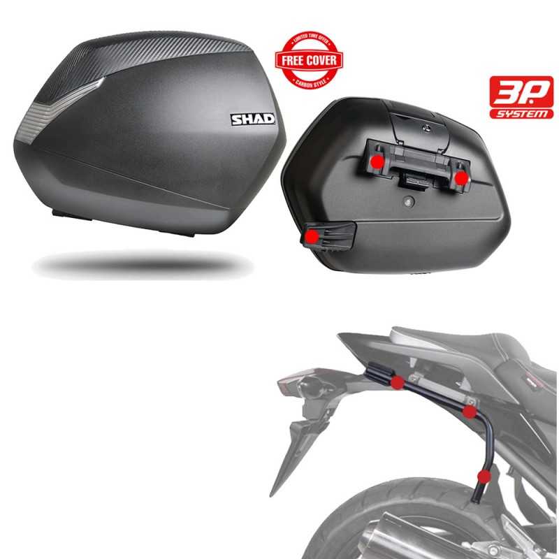 SHAD Kit fijaciones y maletas laterales SH36 SH36HE24