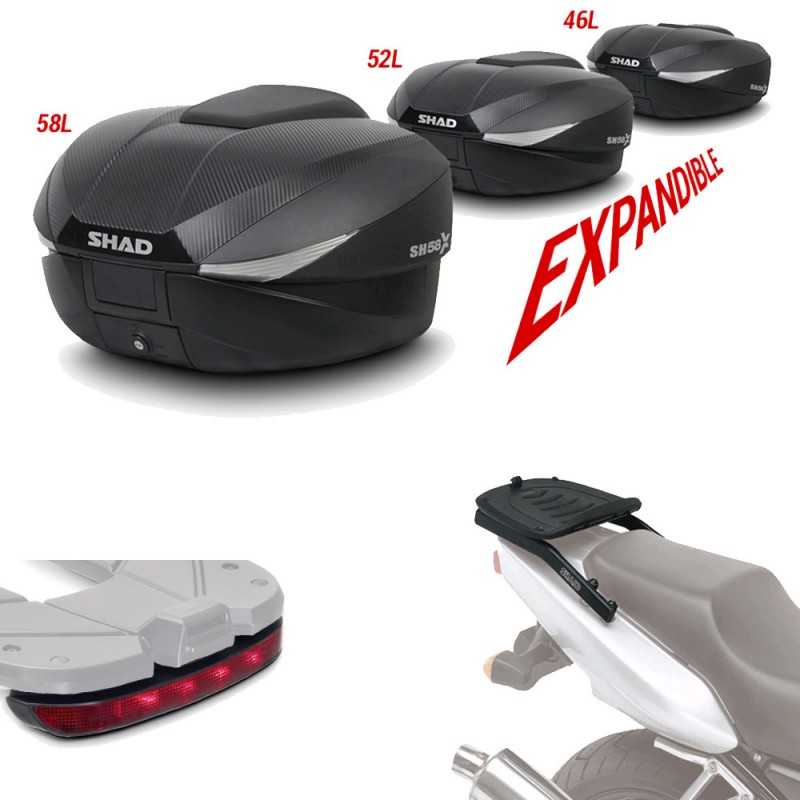 SHAD Kit fijacion y maleta baul trasero + luz de freno regalo SH58 SH58LUHE134