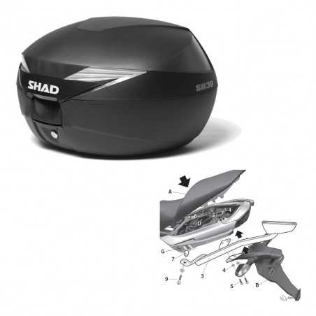 SHAD Baul trasero + herraje montaje SH39 SH 39 KIT-177843