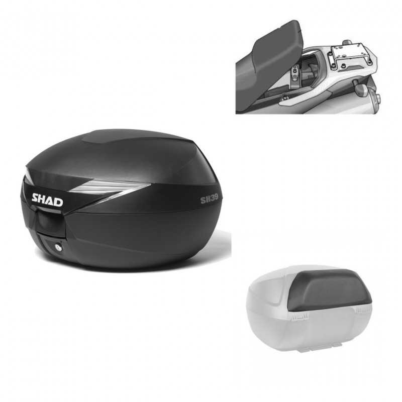 SHAD Baul trasero + herraje montaje respaldo de pasajero SH39 SH 39 KIT-177902