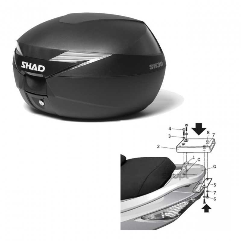 SHAD Baul trasero + herraje montaje SH39 SH 39 KIT-177855