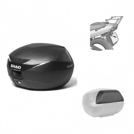 SHAD Baul trasero + herraje montaje respaldo de pasajero SH39 SH 39 KIT-177862