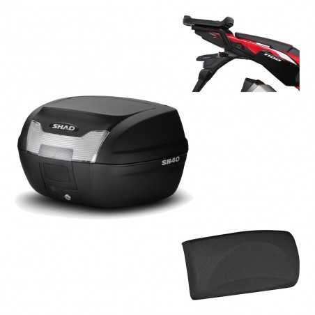 SHAD Baul trasero + herraje montaje respaldo de pasajero SH40 SH 40 2011 KIT-178321