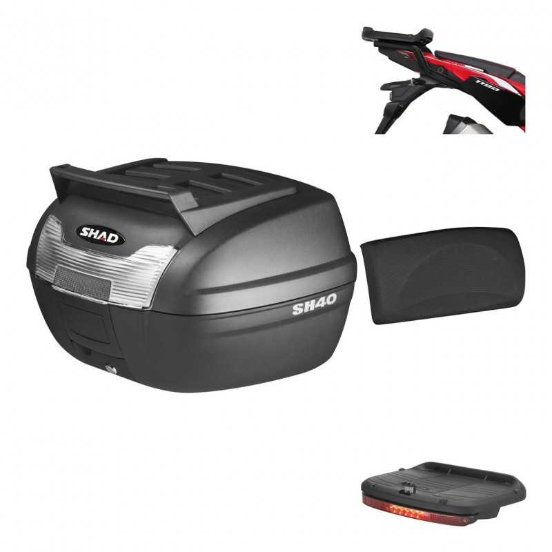 Rear trunk + mounting hardware + accessories 
