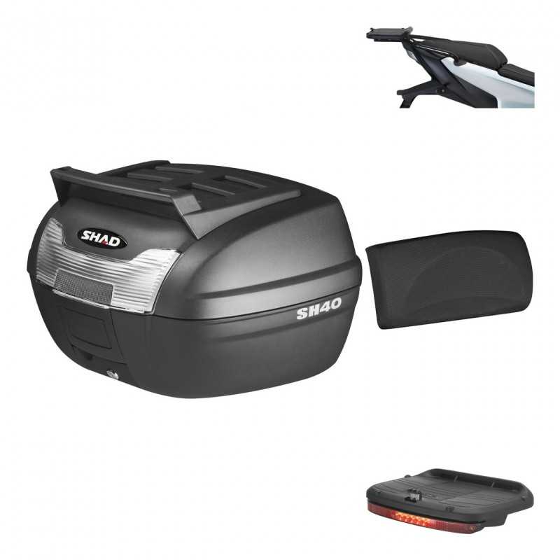Rear trunk + mounting hardware + accessories 
