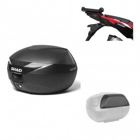 SHAD Baul trasero + herraje montaje respaldo de pasajero SH39 SH 39 KIT-178149