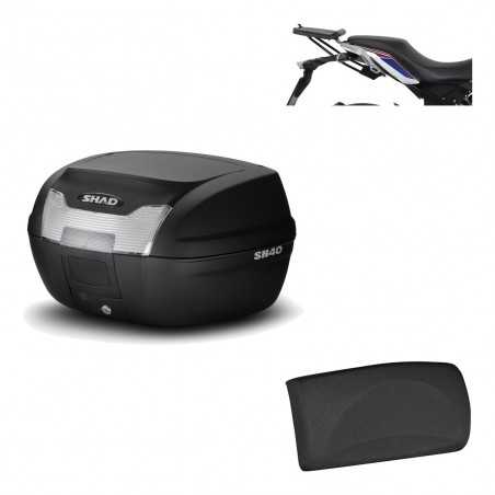 SHAD Baul trasero + herraje montaje respaldo de pasajero SH40 SH 40 2011 KIT-178213