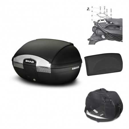 SHAD Baul trasero + herraje montaje accesorios SH45 SH 45 KIT-178519