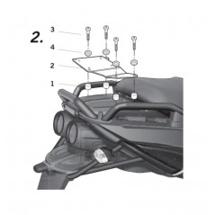 SHAD Baul trasero + herraje montaje parrilla portabultos superior SH50 SH 50 KIT-178880