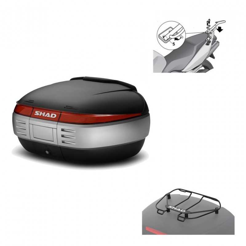 SHAD Baul trasero + herraje montaje parrilla portabultos superior SH50 SH 50 KIT-178985